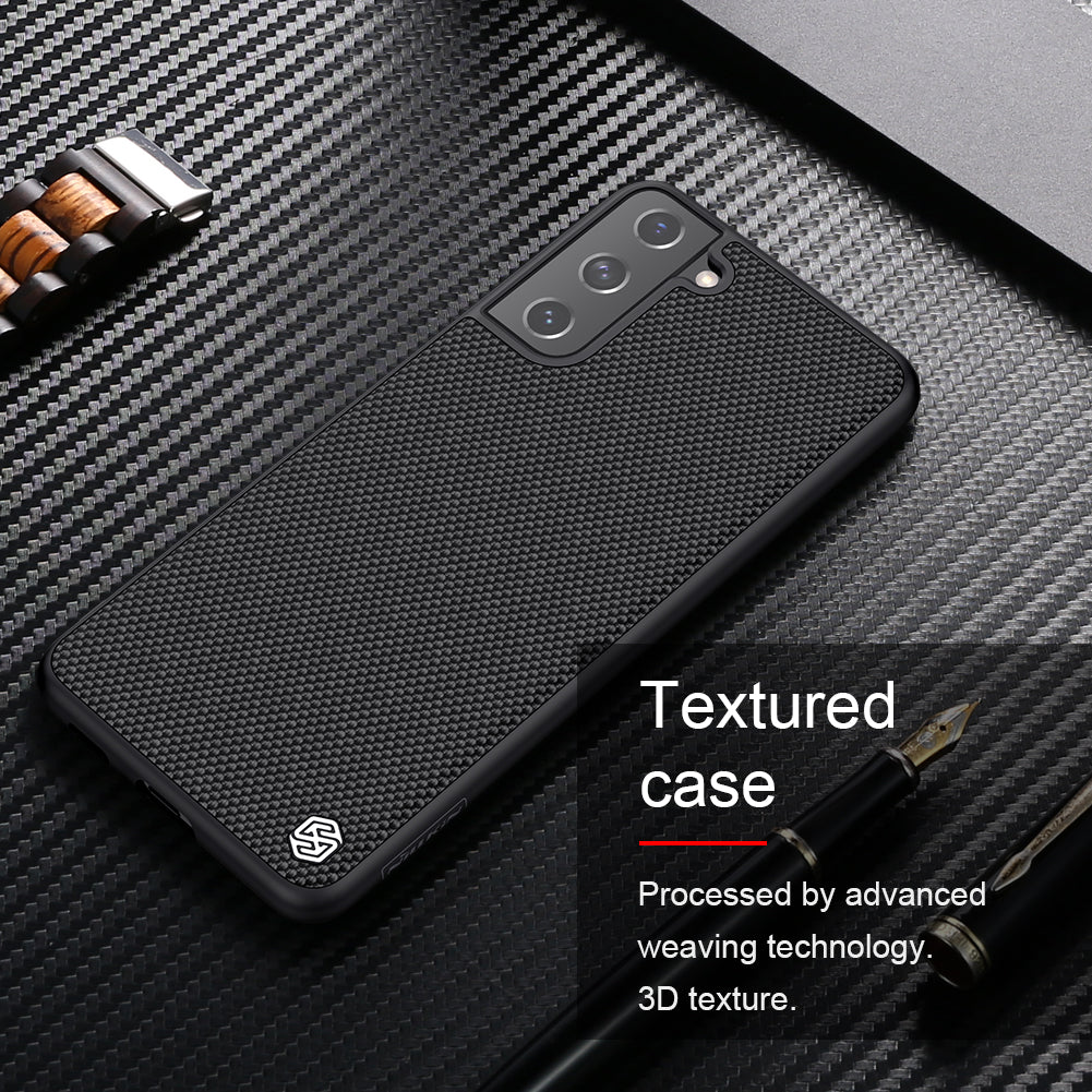Калъф с Фибро Влакна за Samsung S21, Nillkin Textured Case, Черен (6)