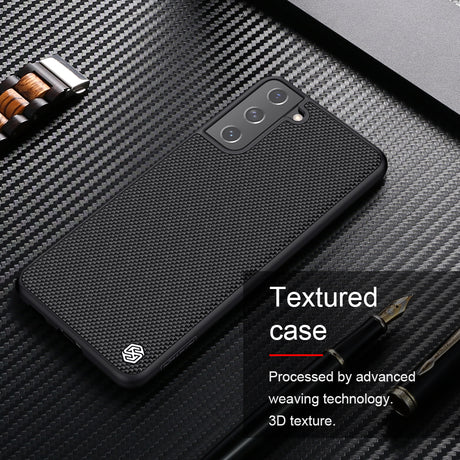 Калъф с Фибро Влакна за Samsung S21, Nillkin Textured Case, Черен (6)