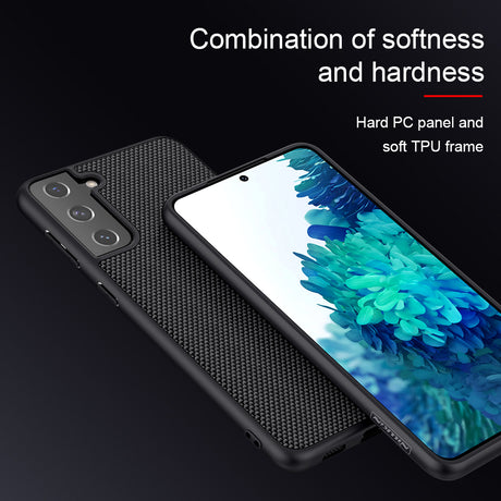 Калъф с Фибро Влакна за Samsung S21, Nillkin Textured Case, Черен (5)
