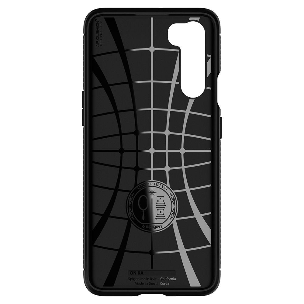 Противоударен Силиконов Калъф за Oneplus Nord, Spigen Rugged Armor Case, Черен (6)