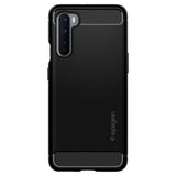 Противоударен Силиконов Калъф за Oneplus Nord, Spigen Rugged Armor Case, Черен (4)