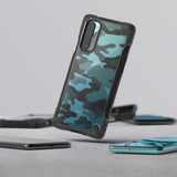Противоударен Хибриден Калъф за Oneplus Nord, Ringke Fusion X Camouflage Case, Черен (4)