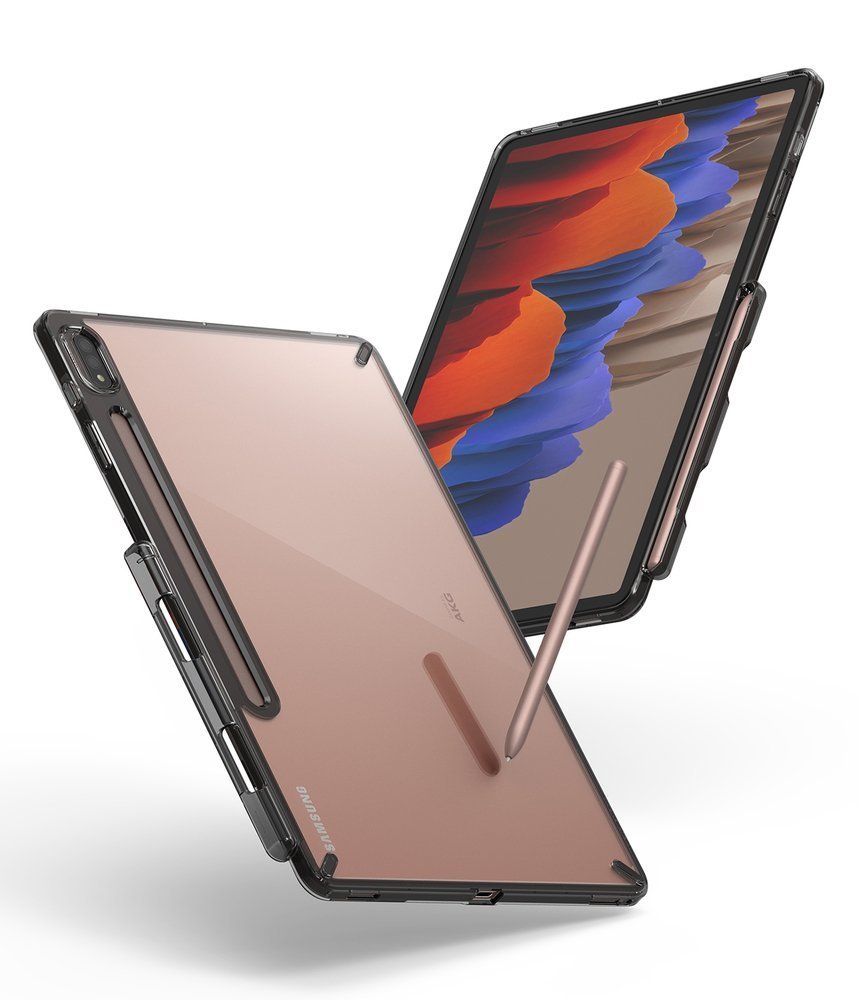 Противоударен Хибриден Калъф за Samsung Tab S8 Plus/ S7 Plus/ S7 FE Book, Ringke Fusion X Case, Черен (3)
