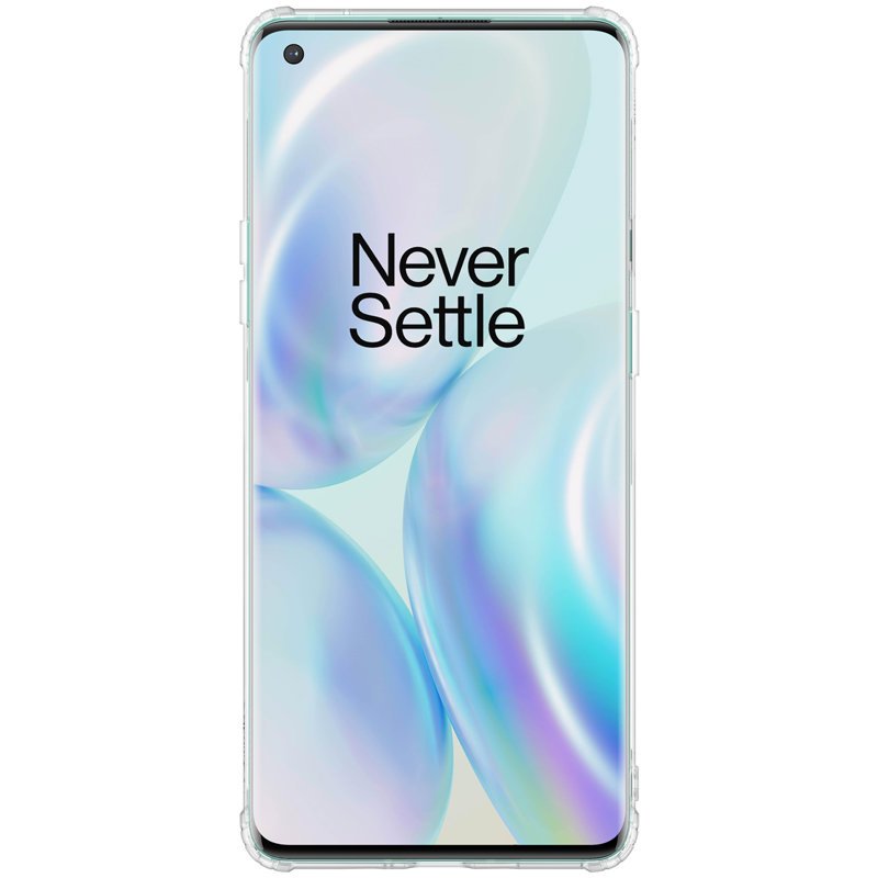 Противоударен Силиконов Калъф за Oneplus 8 Pro, Nillkin Shockproof Case, Прозрачен (8)