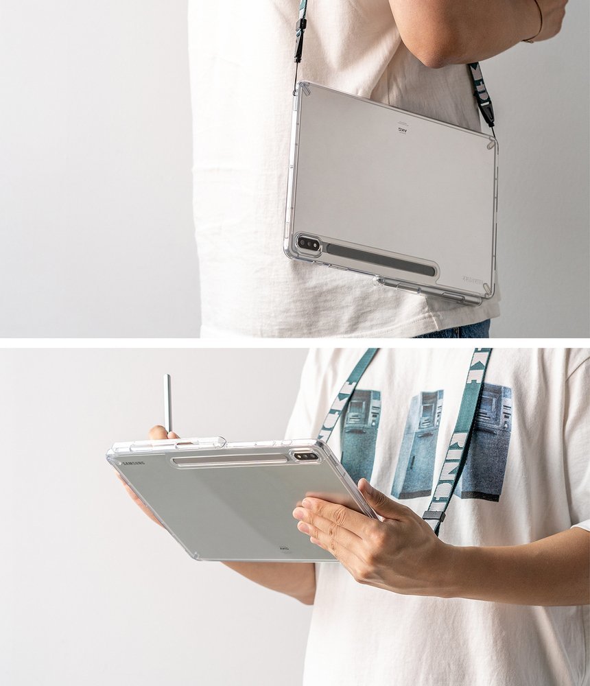 Противоударен Хибриден Калъф за Samsung Tab S8/ S7, Ringke Fusion X Case, Черен (3)