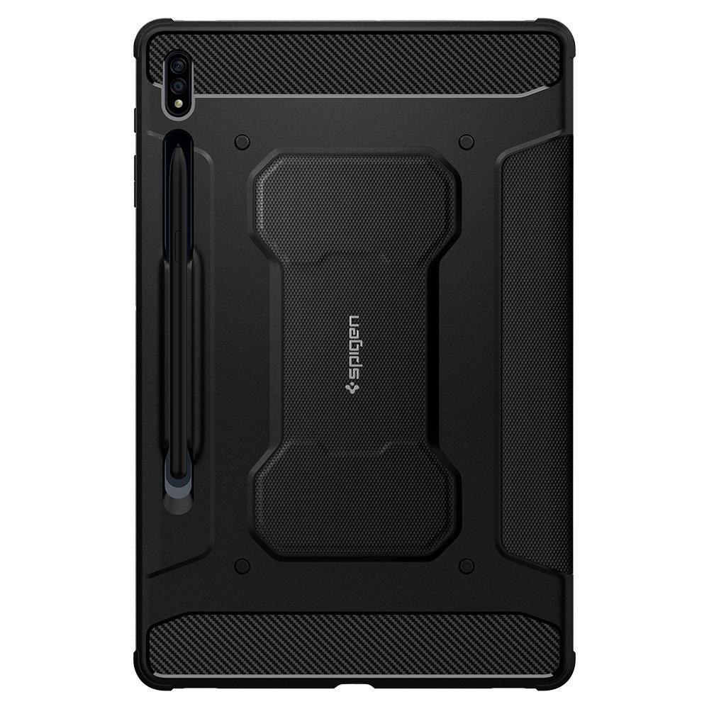 Противоударен Калъф за Samsung Tab S8/ S7, Spigen Rugged Armor Pro Case, Черен (2)