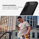 Противоударен Силиконов Калъф за Xiaomi Mi 10T/Pro, Spigen Rugged Armor Case, Черен (6)