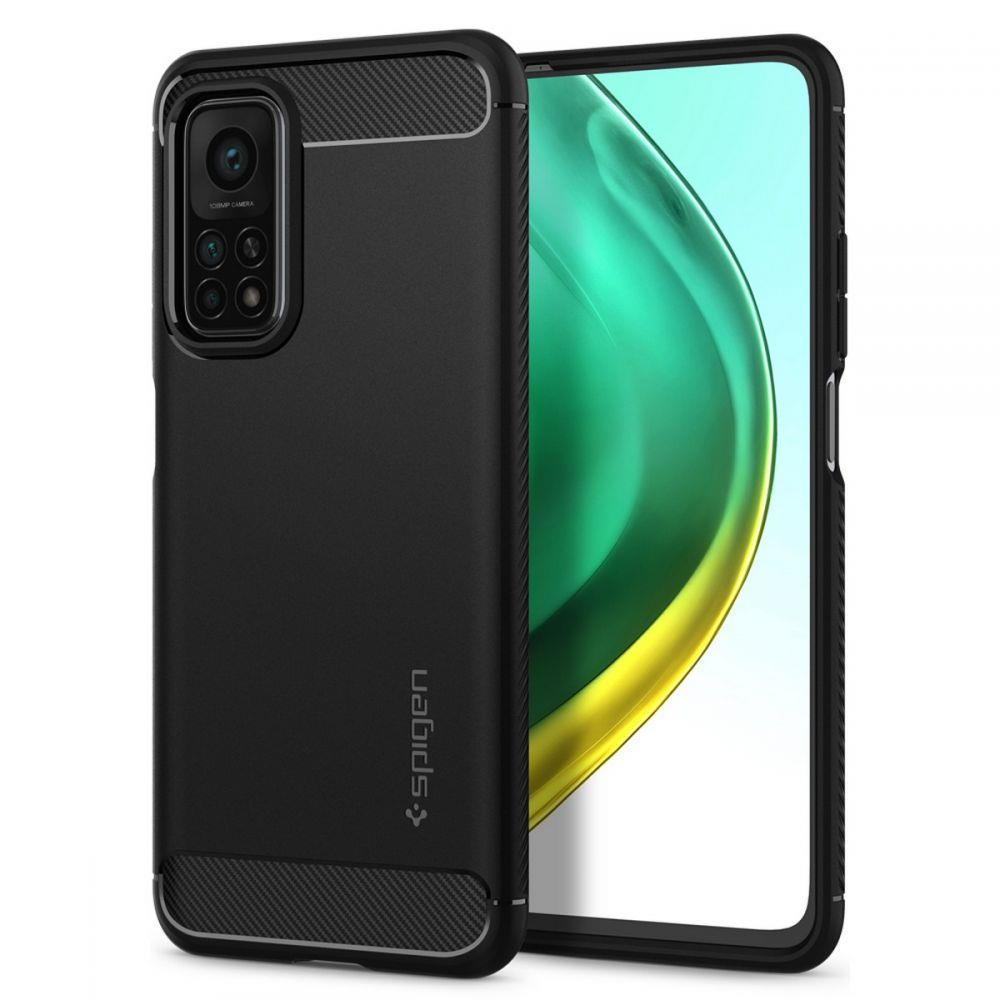 Противоударен Силиконов Калъф за Xiaomi Mi 10T/Pro, Spigen Rugged Armor Case, Черен