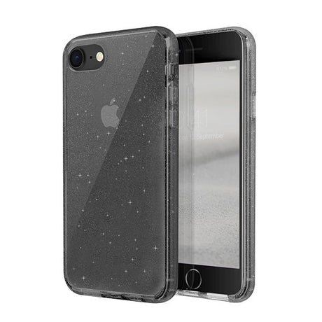 Блестящ Калъф за iPhone SE 2022/2020 8/7, Uniq LifePro Tinsel Case, Черен