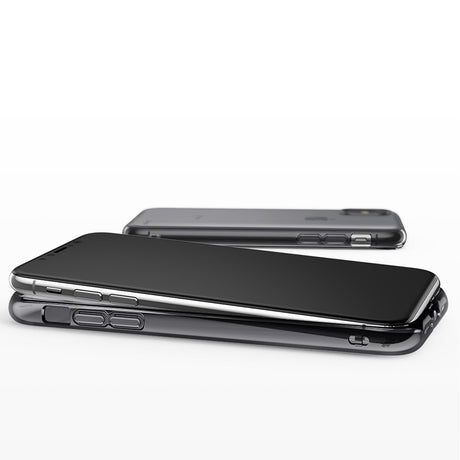 Противоударен Силиконов Калъф за iPhone XS/X, Полупрозрачен, Ringke Air Case, Черен (3)