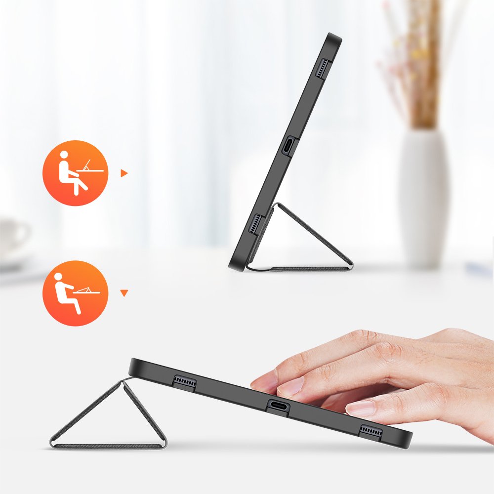 Калъф с Pen Поставка за Samsung Tab S8 Plus/ S7 Plus/ S7 FE, Dux Ducis Domo Case, Черен (2)