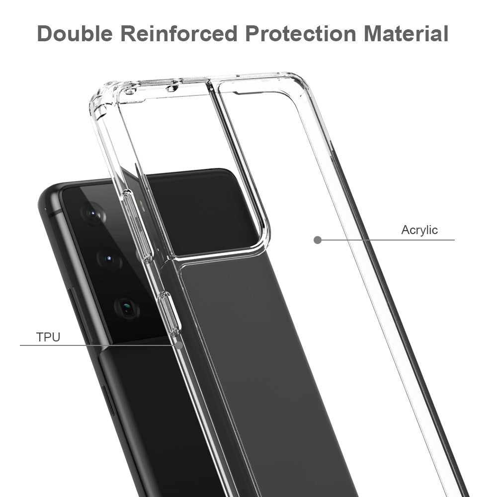 Противоударен Калъф за Samsung S21 Ultra, Hybrid Clear Case, Прозрачен (2)