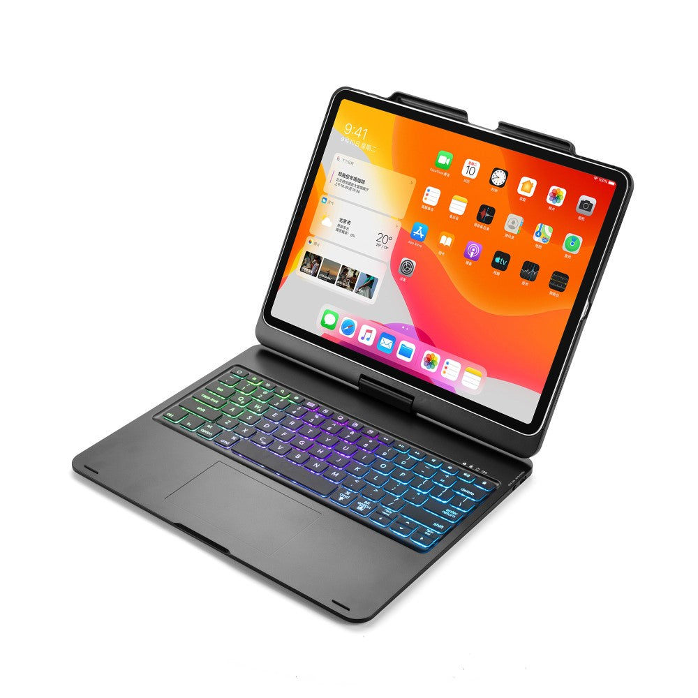 Калъф с Клавиатура за iPad Pro 12.9" 2020-2018/ Air 13, Keyboard Rotation Case, Черен