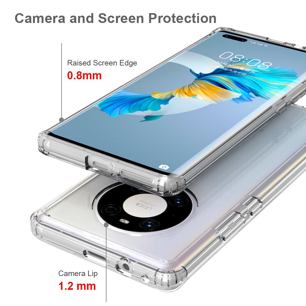Противоударен Калъф за Huawei Mate 40 Pro, Crystal Hybrid Case, Прозрачен (5)