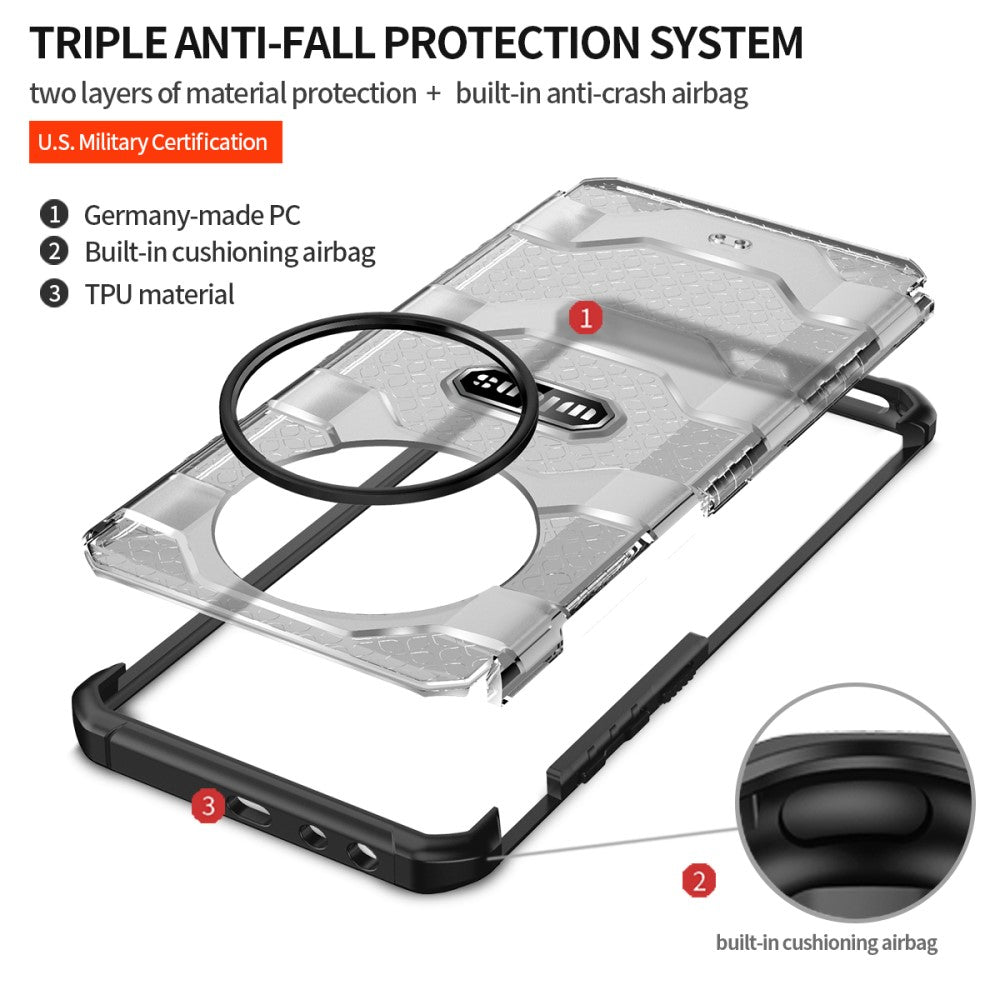 Противоударен Хибриден Калъф за Huawei Mate 40 Pro, Explorer Triple Case, Черен (5)