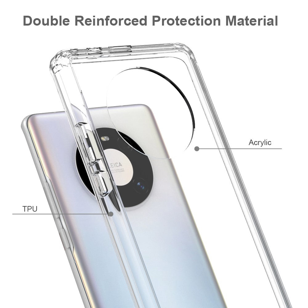 Противоударен Калъф за Huawei Mate 40 Pro, Crystal Hybrid Case, Прозрачен (4)
