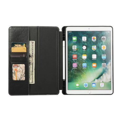Калъф с Pen Поставка за iPad 9/ 8/ 7 10.2", Wallet Stand Case, Черен (3)