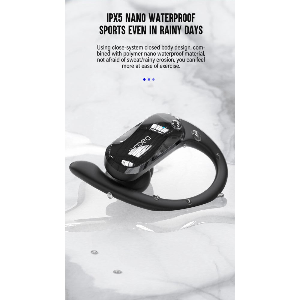 Спортни Безжични Слушалки, Dacom Athlete Earhook Handsfree Bluetooth, Черен (8)