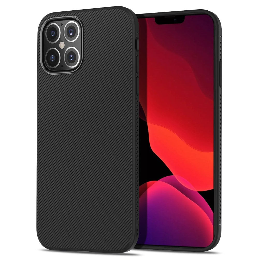 Силиконов Калъф за iPhone 12/Pro, Twill Case, Черен (2)