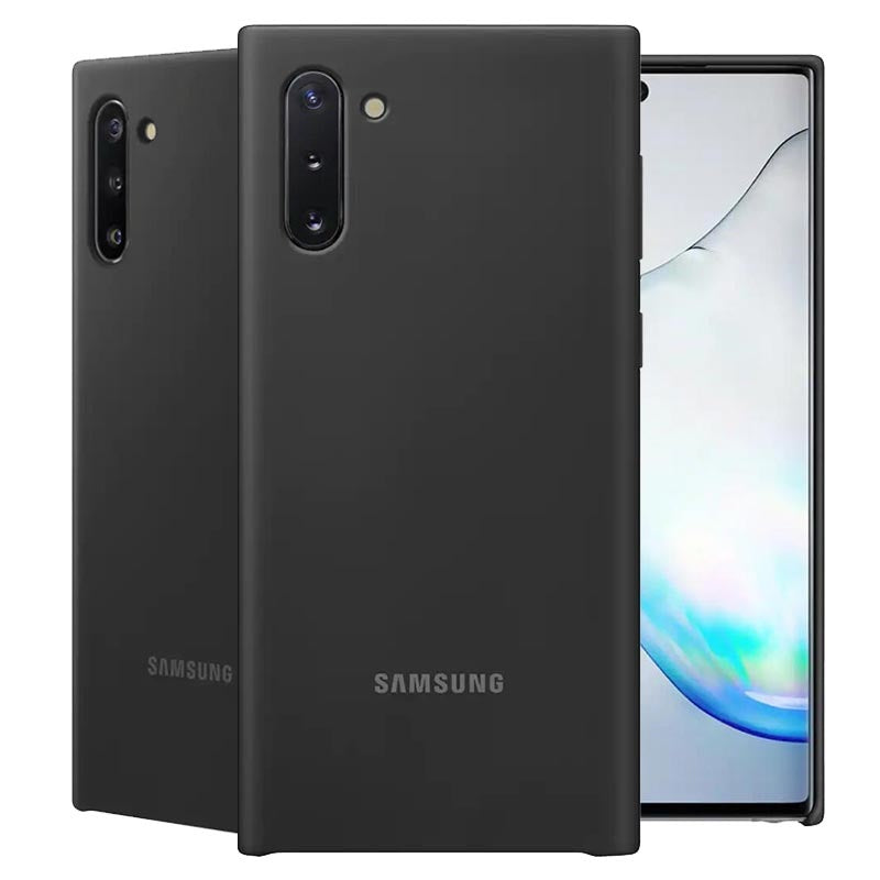 Оригинален Силиконов Калъф за Samsung Note 10 Silicone Cover Case Ef-Pn970tbe, Черен (2)