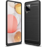 Противоударен Силиконов Калъф за Samsung A42, Forcell Carbon Case, Черен