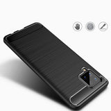 Противоударен Силиконов Калъф за Samsung A42, Forcell Carbon Case, Черен (2)
