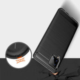 Противоударен Силиконов Калъф за Samsung A42, Forcell Carbon Case, Черен (3)