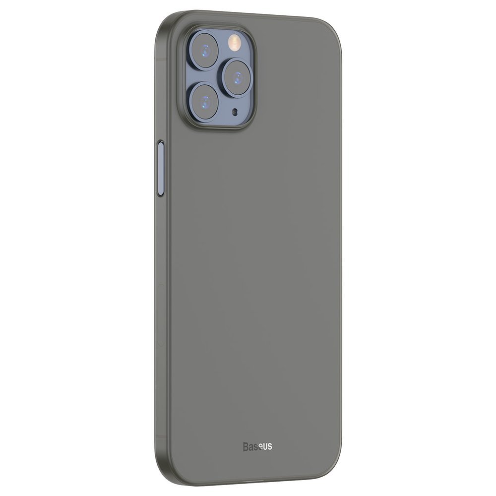 Тънък Матов Калъф за iPhone 12/Pro, Baseus Wing Case, Черен (3)