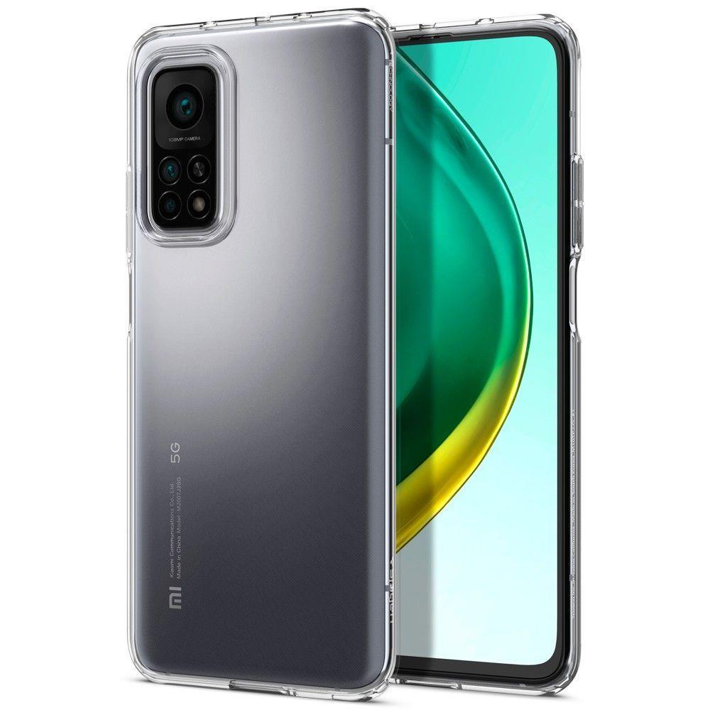 Противоударен Силиконов Калъф за Xiaomi Mi 10T/Pro, Spigen Liquid Crystal Case, Прозрачен (4)
