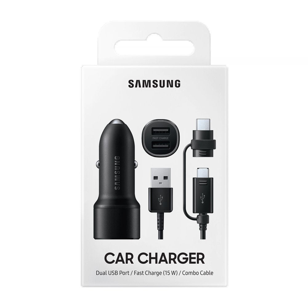 Бързо Зарядно за Кола за Samsung S10/9/8 и Note 9/8 12v Fast Charger&Cable EP-L1100WBE, Черен (5)