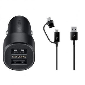 Бързо Зарядно за Кола за Samsung S10/9/8 и Note 9/8 12v Fast Charger&Cable EP-L1100WBE, Черен