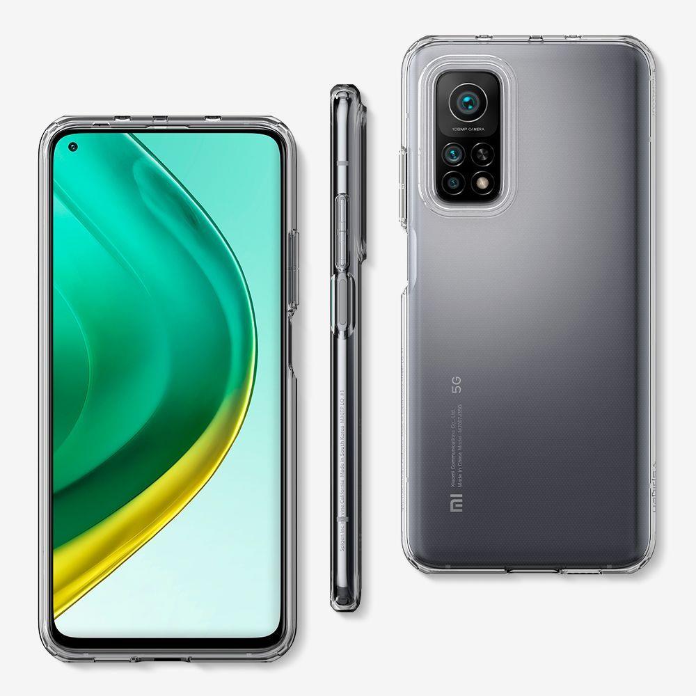 Противоударен Силиконов Калъф за Xiaomi Mi 10T/Pro, Spigen Liquid Crystal Case, Прозрачен (5)