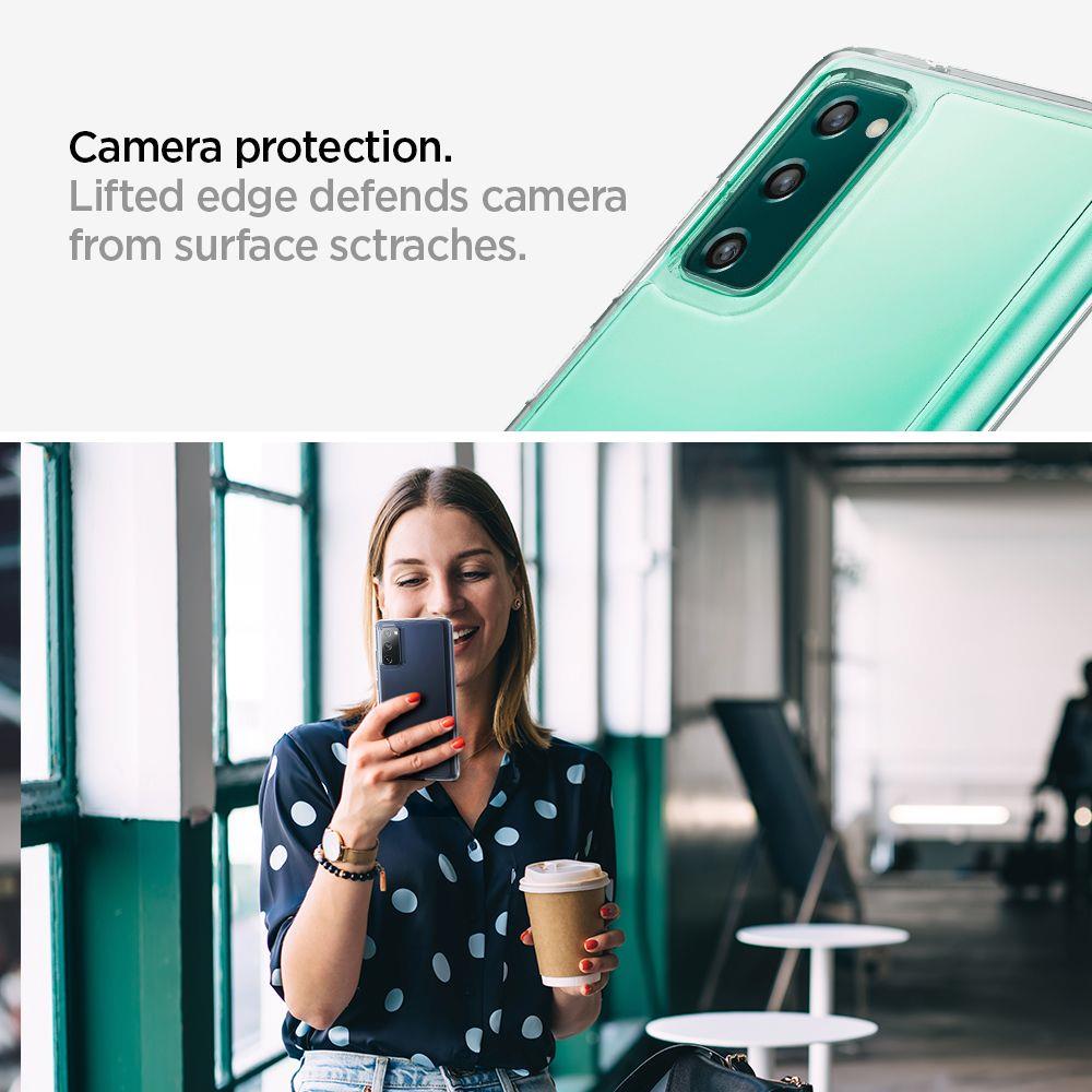 Противоударен Хибриден Калъф за Samsung S20 FE, Spigen Ultra Hybrid Case, Прозрачен (3)
