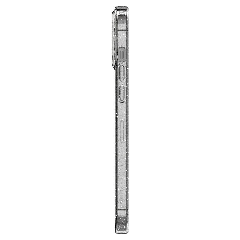 Противоударен Блестящ Калъф за iPhone 12 Pro Max, Spigen Liquid Crystal Glitter Quartz Case, Прозрачен (6)