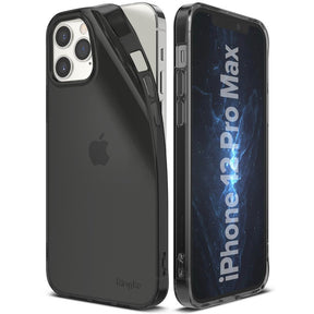 Противоударен Силиконов Калъф за iPhone 12 Pro Max, Полупрозрачен, Ringke Air Case, Черен
