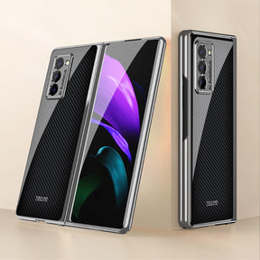 Луксозен Калъф за Samsung Galaxy Z Fold 2, GKK Painting Carbon Case, Черен