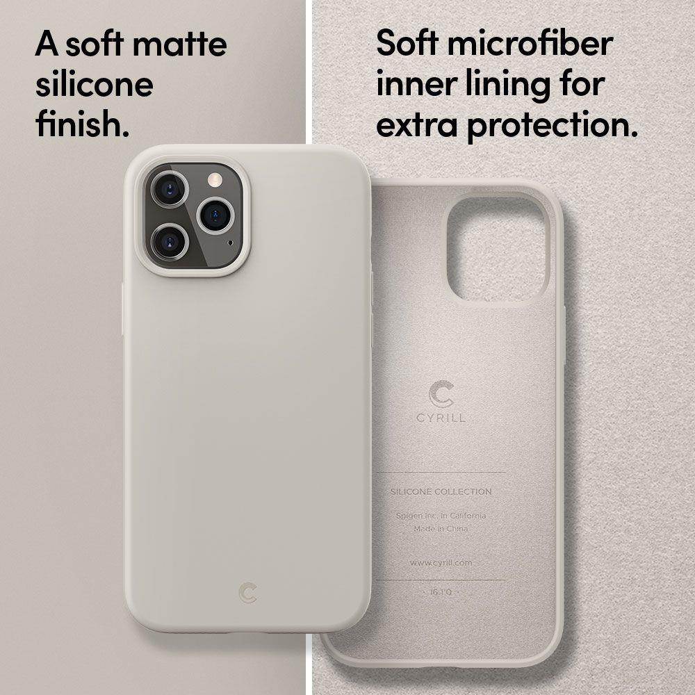 Силиконов Калъф за iPhone 12/Pro, Spigen Ciel by Cyrill Silicone Case, Бежов (5)
