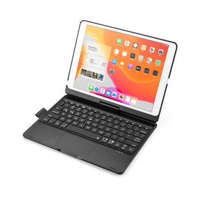 Калъф с Клавиатура за iPad Air 3 и iPad 9/ 8/ 7, Keyboard Rotation Case, Черен
