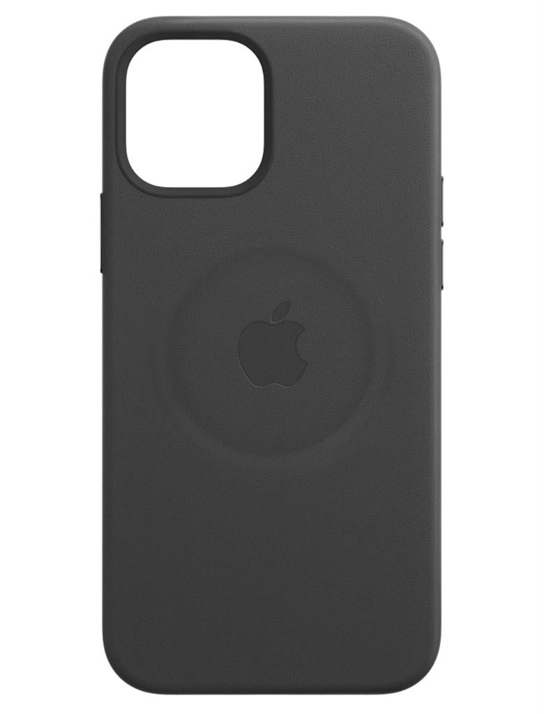 Оригинален Кожен Калъф за Apple iPhone 12 Mini, Leather Magsafe Case MHKA3ZM/A, Черен (2)