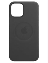 Оригинален Кожен Калъф за Apple iPhone 12 Mini, Leather Magsafe Case MHKA3ZM/A, Черен (2)