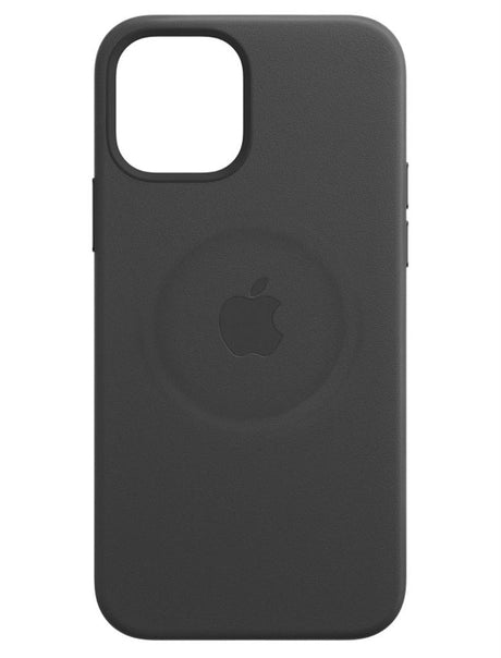 Оригинален Кожен Калъф за Apple iPhone 12 Mini, Leather Magsafe Case MHKA3ZM/A, Черен (2)