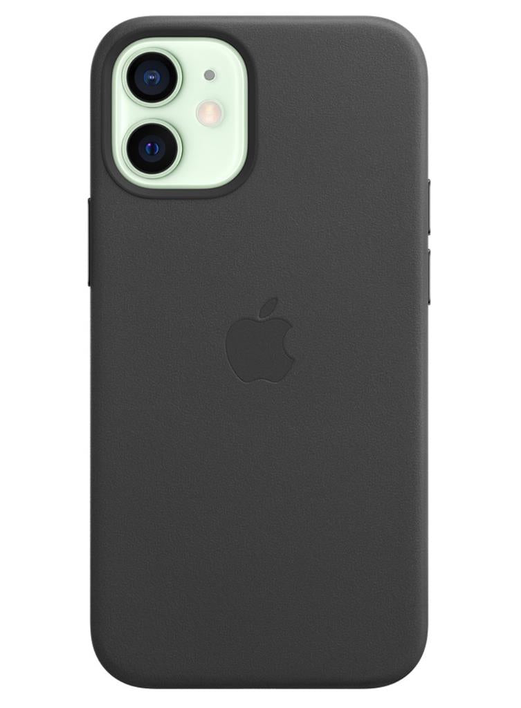 Оригинален Кожен Калъф за Apple iPhone 12 Mini, Leather Magsafe Case MHKA3ZM/A, Черен (6)