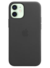 Оригинален Кожен Калъф за Apple iPhone 12 Mini, Leather Magsafe Case MHKA3ZM/A, Черен (6)