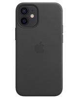 Оригинален Кожен Калъф за Apple iPhone 12 Mini, Leather Magsafe Case MHKA3ZM/A, Черен (4)