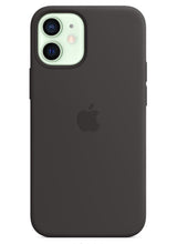 Оригинален Силиконов Калъф за Apple iPhone 12 Mini, Silicone Magsafe Case MHKX3ZM/A, Черен (4)