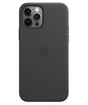 Оригинален Кожен Калъф за Apple iPhone 12 Pro Max, Leather Magsafe Case MHKM3ZM/A, Черен