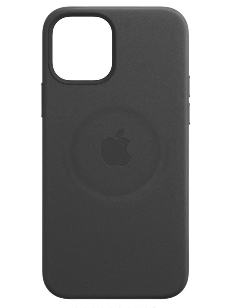 Оригинален Кожен Калъф за Apple iPhone 12 Pro Max, Leather Magsafe Case MHKM3ZM/A, Черен (2)