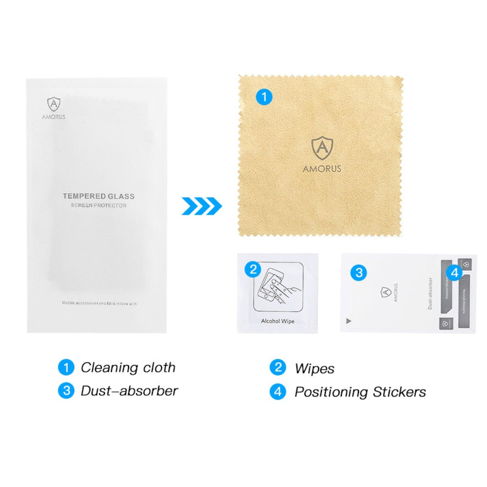 Стъклен Протектор с UV лепило за Huawei Mate 40 Pro, Amorus UV 5D Glass, Прозрачен (7)