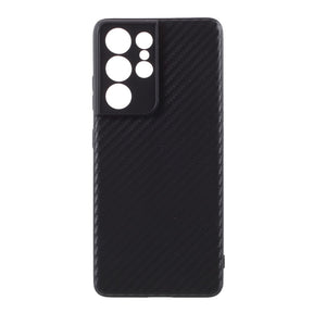 Тънък Силиконов Калъф за Samsung S21 Ultra, Forcell Fiber Case, Черен