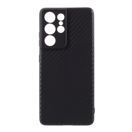 Тънък Силиконов Калъф за Samsung S21 Ultra, Forcell Fiber Case, Черен